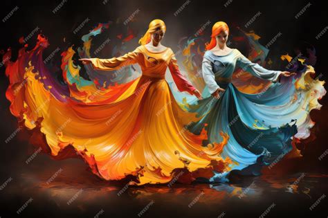  “Dance of the Dervishes” – Mysticism Captured Through Vibrant Hues and Dynamic Forms!